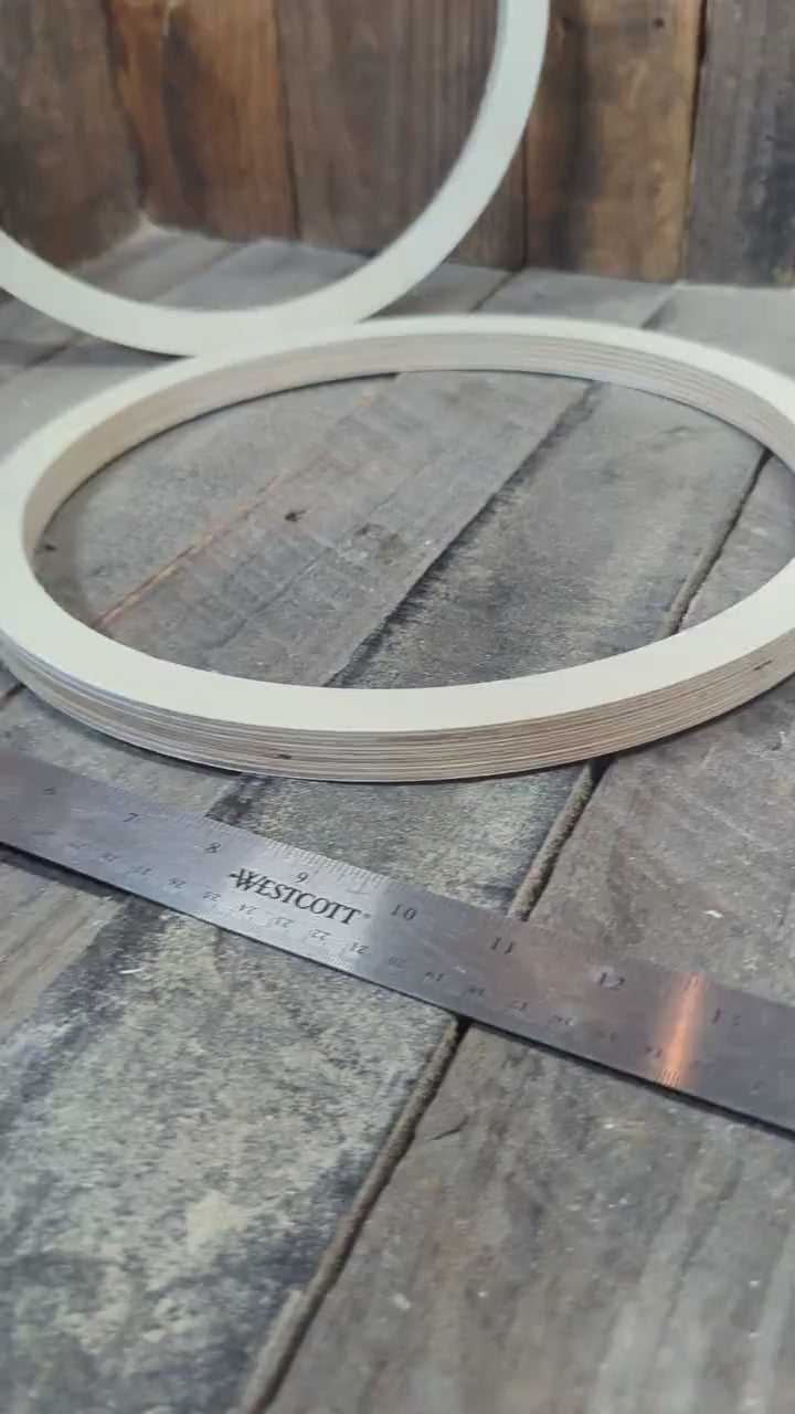 12.5" Baltic Birch Wood Circle Disc, 11" Center Hole, DIY Craft