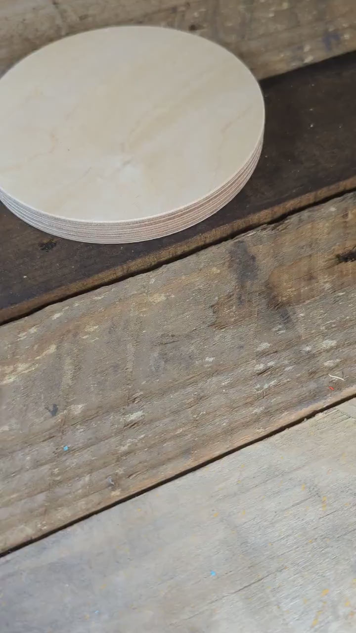 5.5" Baltic Birch Wood Circle, DIY Craft Supplies