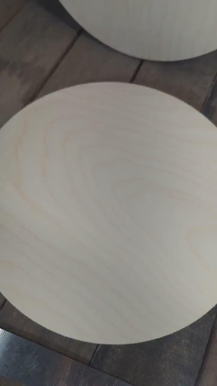10.5" Baltic Birch Wood Circle, Unfinished DIY Craft Plaque