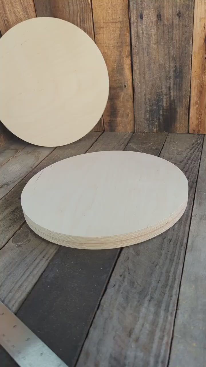 11.5" Baltic Birch Wood Circle, Unfinished DIY Craft Plaque