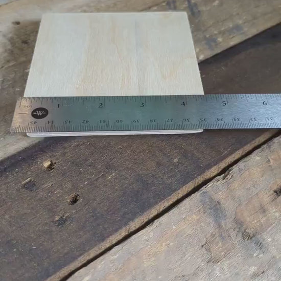 4.5" Baltic Birch Wood Square Plaque, Craft Base
