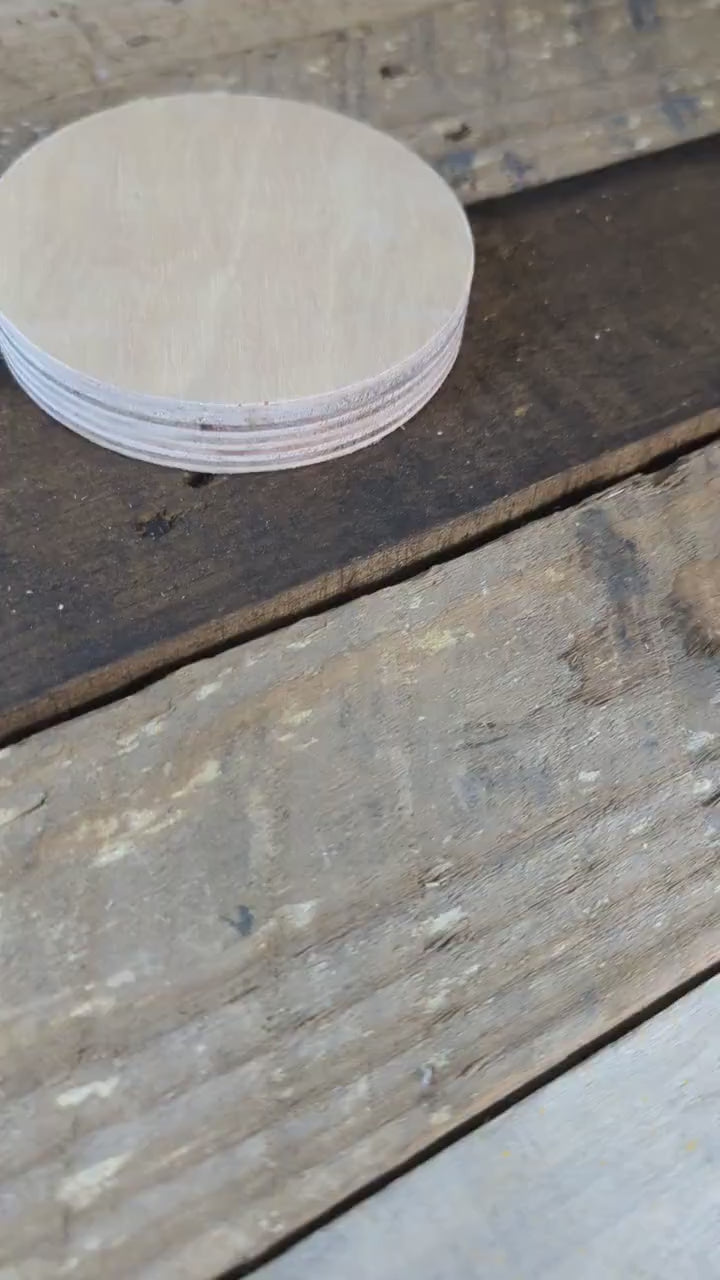4" Baltic Birch Wood Circle, Unfinished Wooden Discs, DIY Craft Supplies