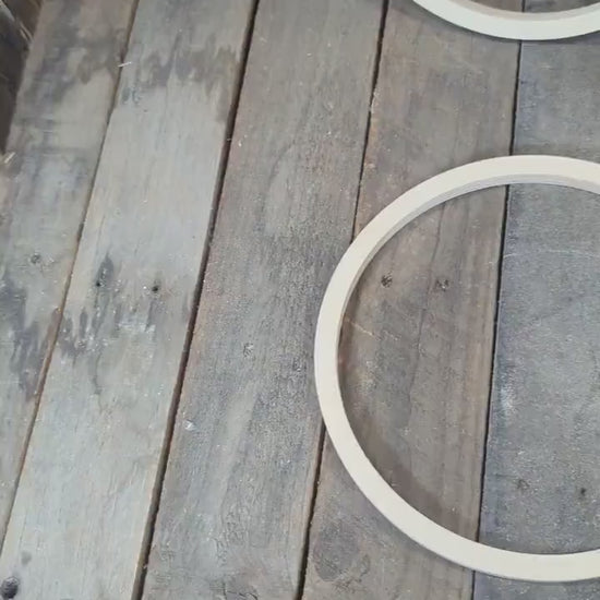 9.5" Baltic Birch Wood Donut Ring, 8.5" Center Hole, Unfinished Wooden Circles