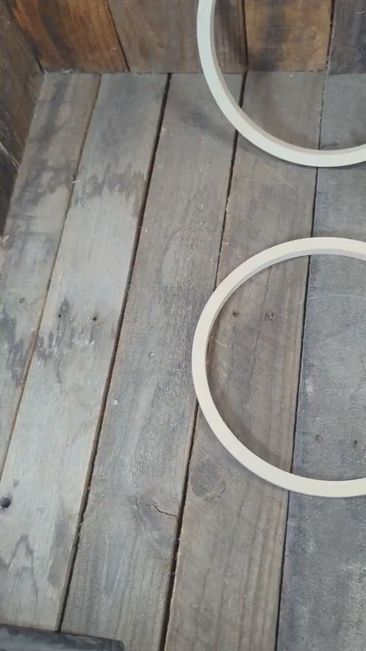 9.5" Baltic Birch Wood Donut Ring, 8.5" Center Hole, Unfinished Wooden Circles