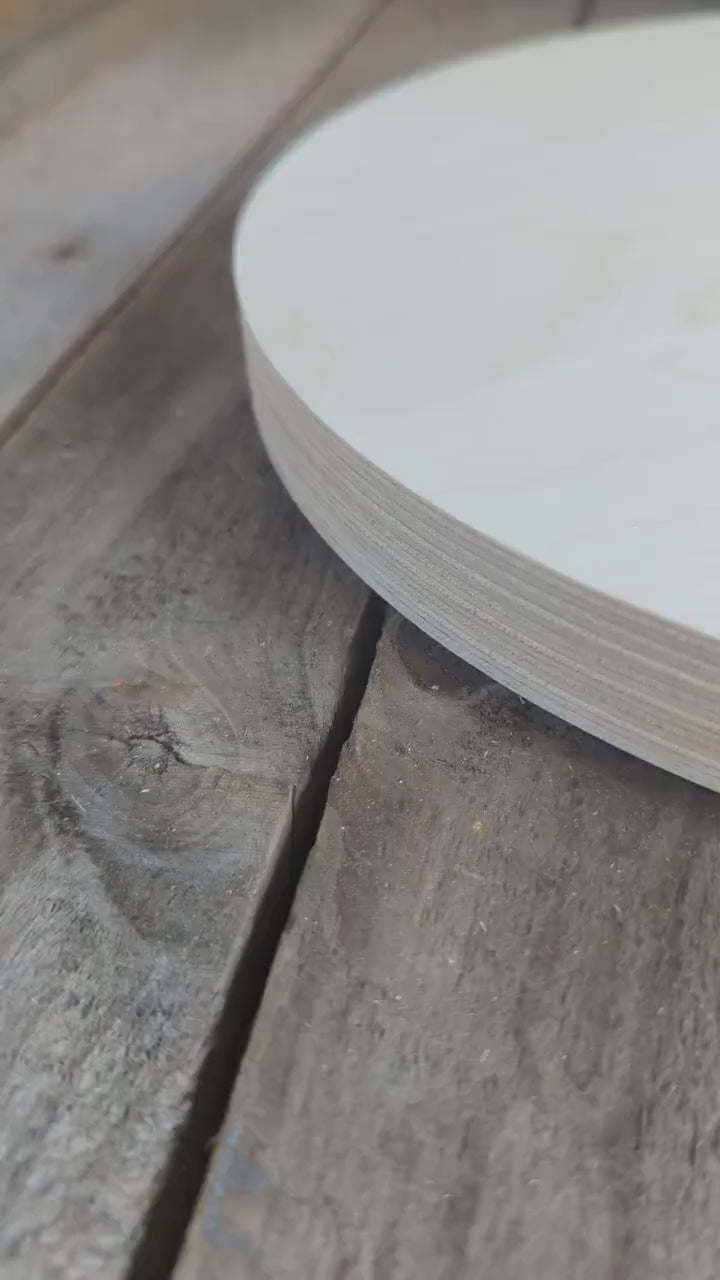 12" Baltic Birch Wood Circle, Unfinished Plaque, DIY Craft Supply