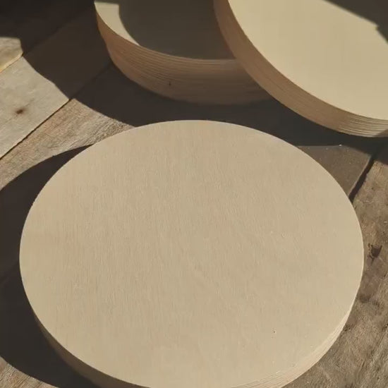 9" Baltic Birch Wood Circle, Craft Plaque, Unfinished Wood
