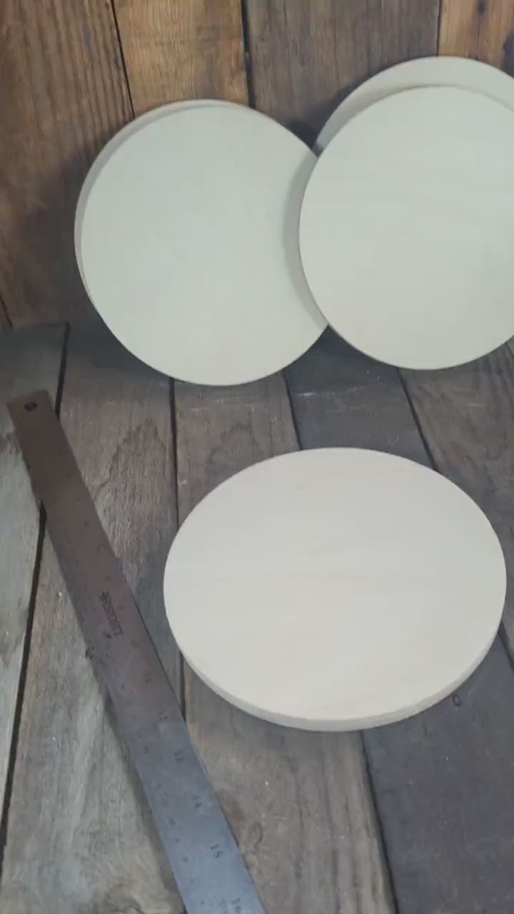 7.875" (7 7/8 inches) Wood Circle Disc Plaques, BALTIC BIRCH Wooden Circles, Unfinished Wooden Circles, DIY Craft Supplies