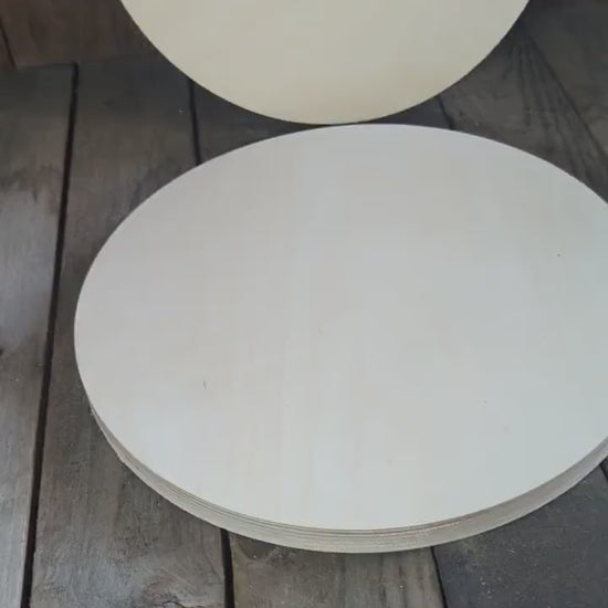 12.25" Baltic Birch Wood Circle, Unfinished DIY Craft Plaque