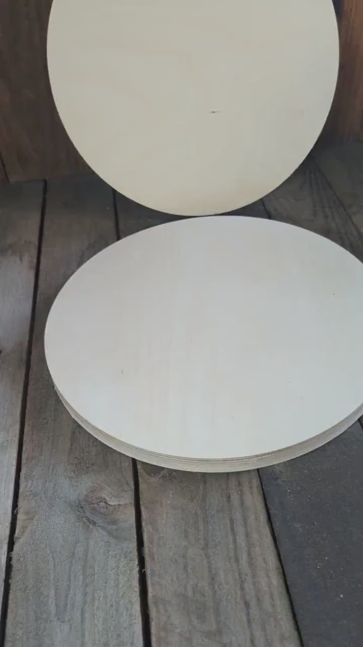 12.25" Baltic Birch Wood Circle, Unfinished DIY Craft Plaque