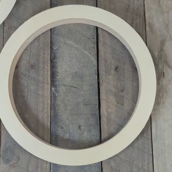 11" Baltic Birch Wood Circle, 9" Center Hole, DIY Craft