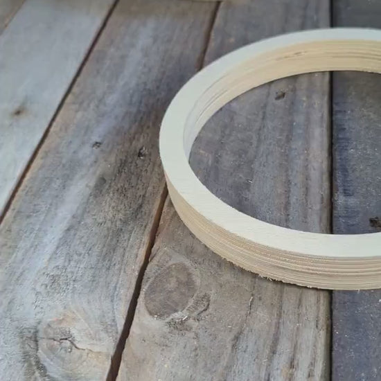 7.5" Baltic Birch Wood Circle Disc, 6.5" Center Hole, Unfinished Wood Circles