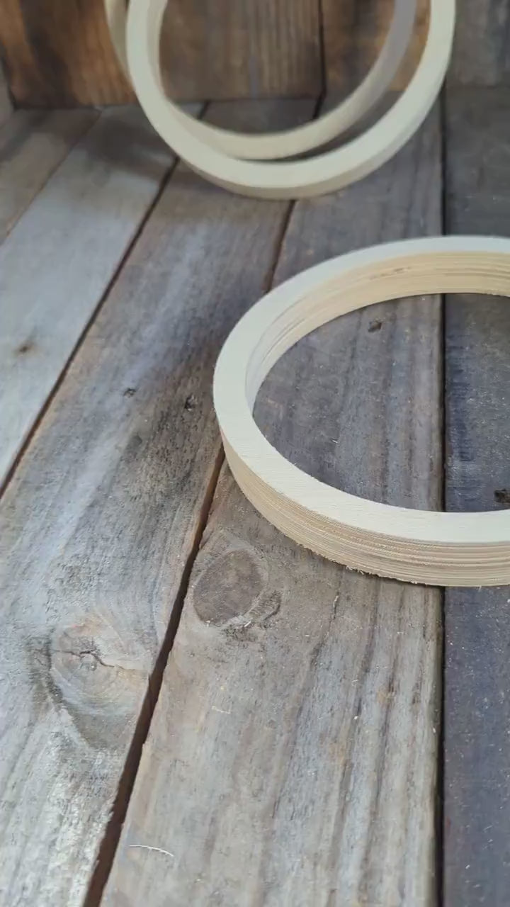 7.5" Baltic Birch Wood Circle Disc, 6.5" Center Hole, Unfinished Wood Circles