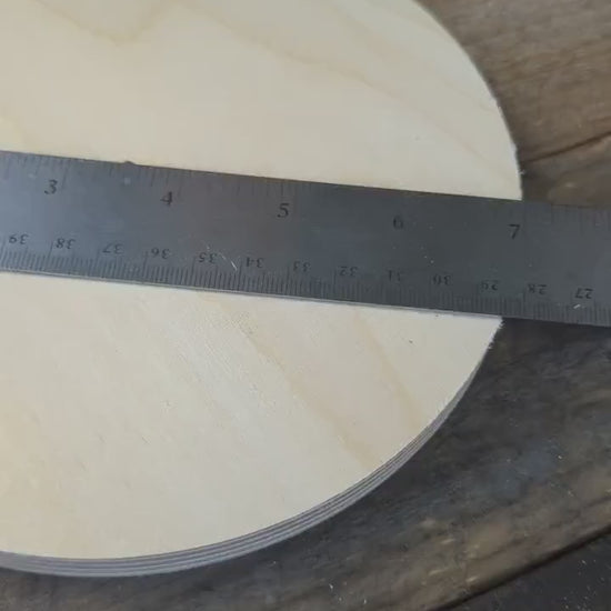 7" Baltic Birch Wood Circle, 0.125" Center Hole, Unfinished Wooden Disc