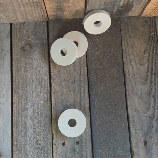 5 Pack - 2.5" Baltic Birch Wood Donut, 0.75" Center Hole