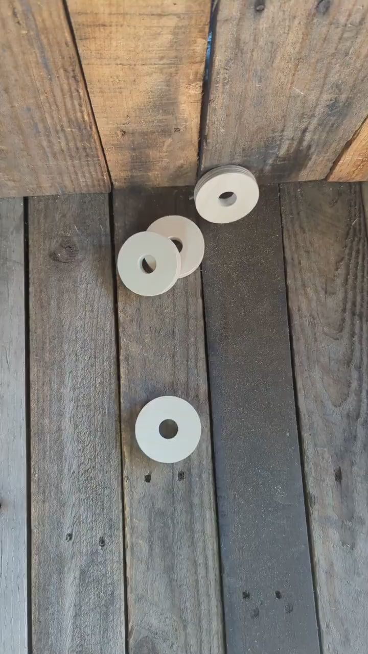 5 Pack - 2.5" Baltic Birch Wood Donut, 0.75" Center Hole