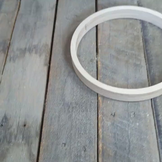 8.25" Baltic Birch Wood Donut Ring, 7.5" Center Hole, Craft Circle