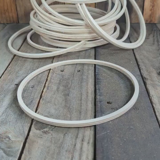 8" Baltic Birch Wood Donut Ring, 7.5" Center Hole, Unfinished Wooden Circles