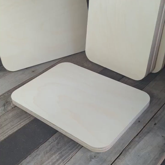 10.5 x 14.5" Baltic Birch Wood Plaque, 1.5 Radius Corners, DIY Crafting