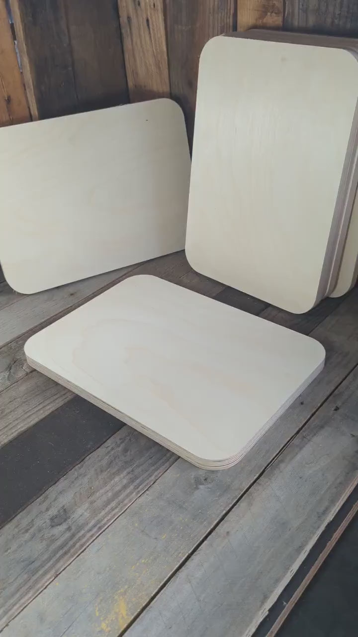 10.5 x 14.5" Baltic Birch Wood Plaque, 1.5 Radius Corners, DIY Crafting