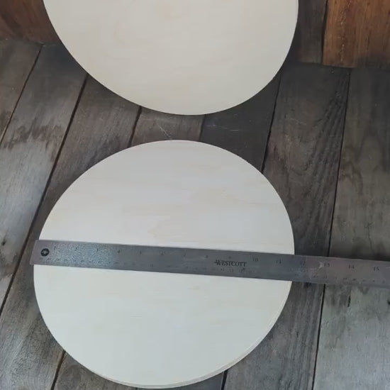 11.625" Baltic Birch Wood Circle, Unfinished DIY Craft Plaque