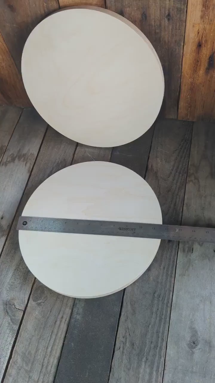 11.625" Baltic Birch Wood Circle, Unfinished DIY Craft Plaque
