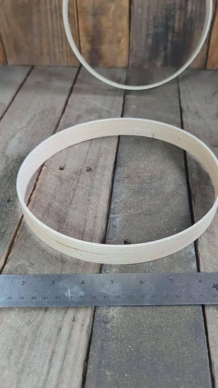 8.5" Baltic Birch Wood Donut Ring, 8.25" Center Hole, DIY Craft