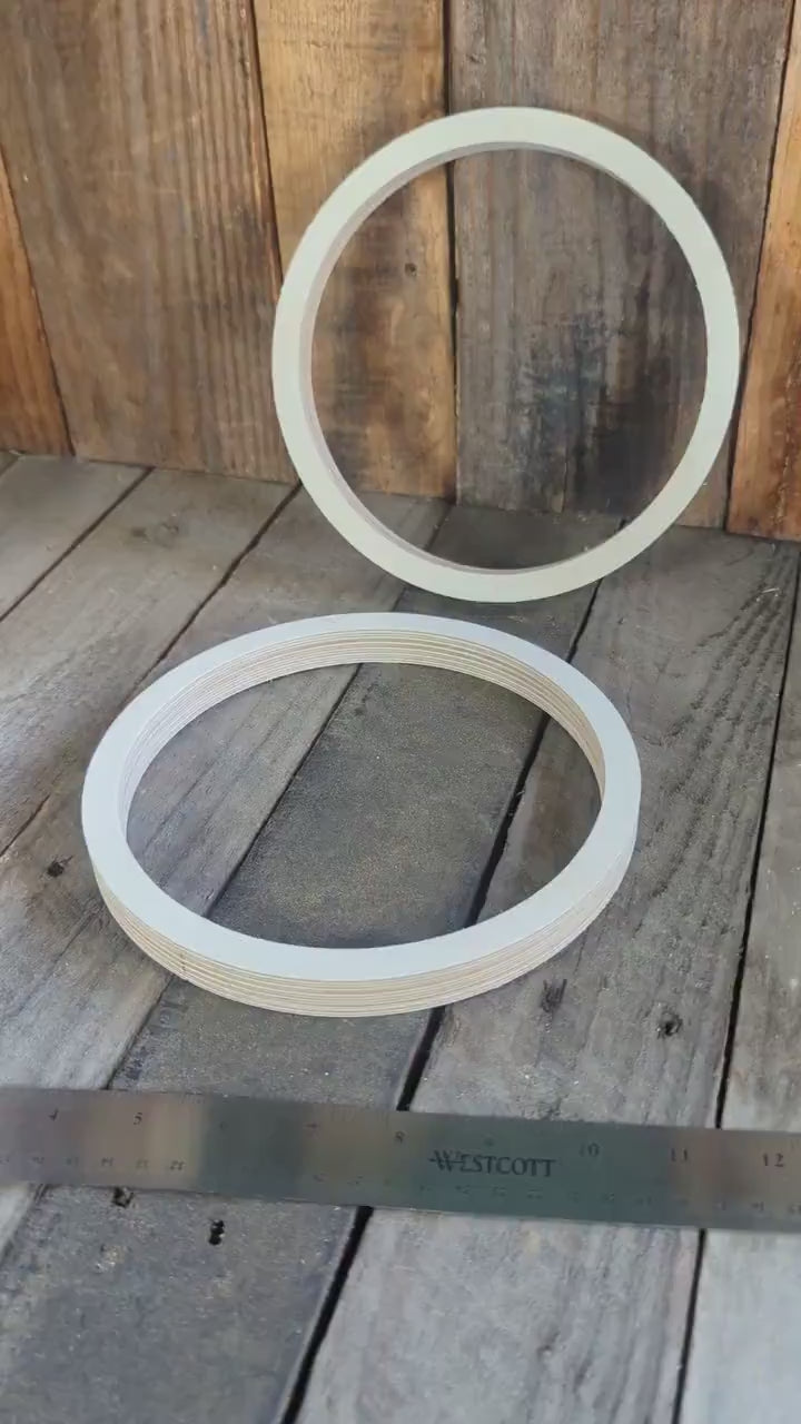 8" Baltic Birch Wood Donut Ring, 7" Center Hole, DIY Craft
