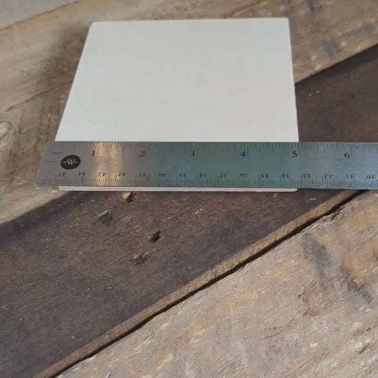 5" Baltic Birch Wood Square, Unfinished Craft Plaque