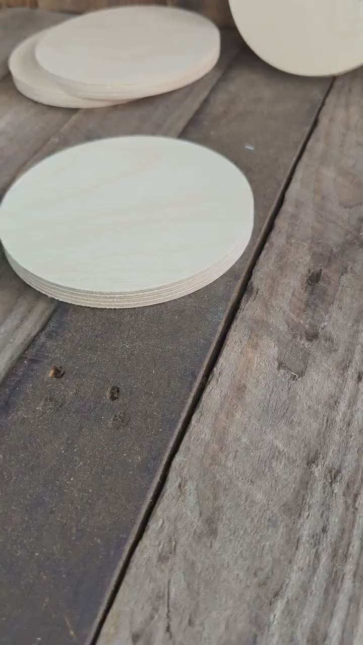 5.75" Baltic Birch Wood Circle, Unfinished DIY Craft Supply