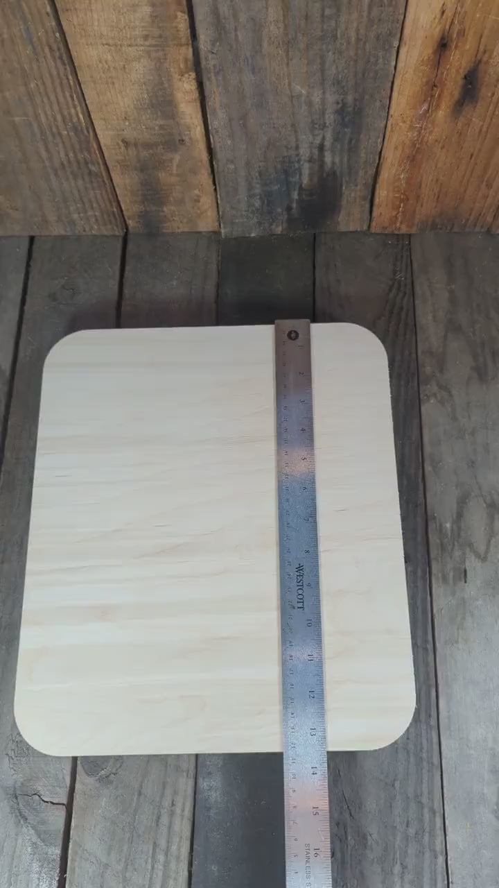 11.5 x 13.5" Baltic Birch Wood Plaque, 1.5 Radius Corners, DIY Craft Board