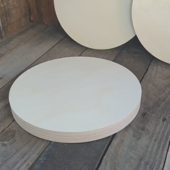 10" Baltic Birch Wood Circle, Unfinished Plaque, DIY Craft Supply