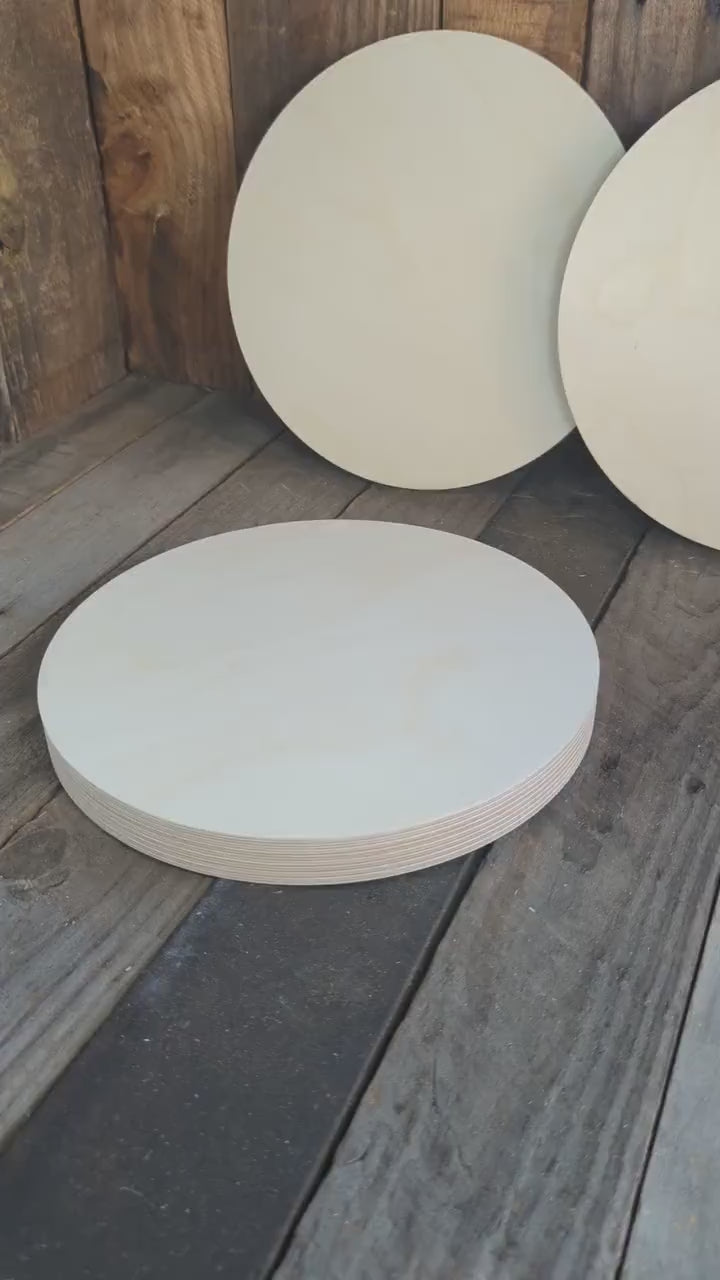 10" Baltic Birch Wood Circle, Unfinished Plaque, DIY Craft Supply