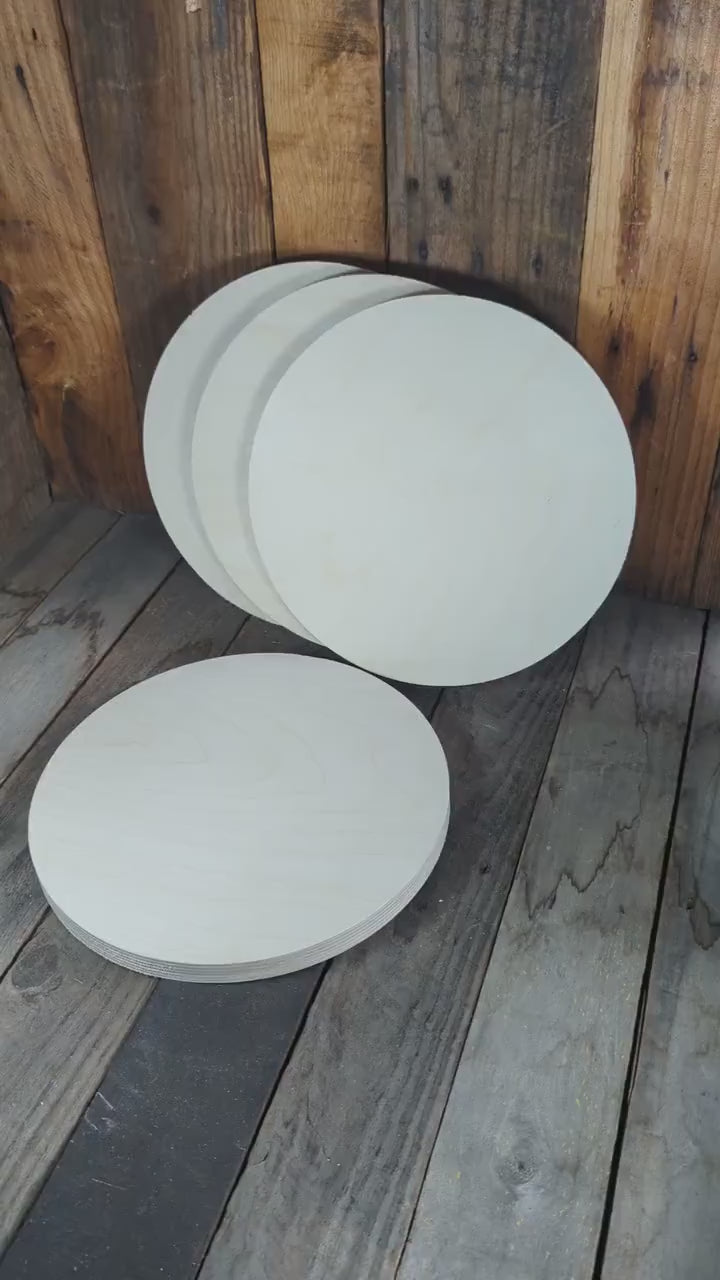 10.75" Baltic Birch Wood Circle, Unfinished Plaque, DIY Crafting Supplies