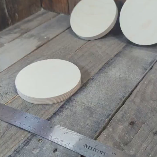 4.875" (4 7/8") Wood Circle Disc Plaques, BALTIC BIRCH - Wooden Circles, Blank Circles, DIY Crafting Supplies