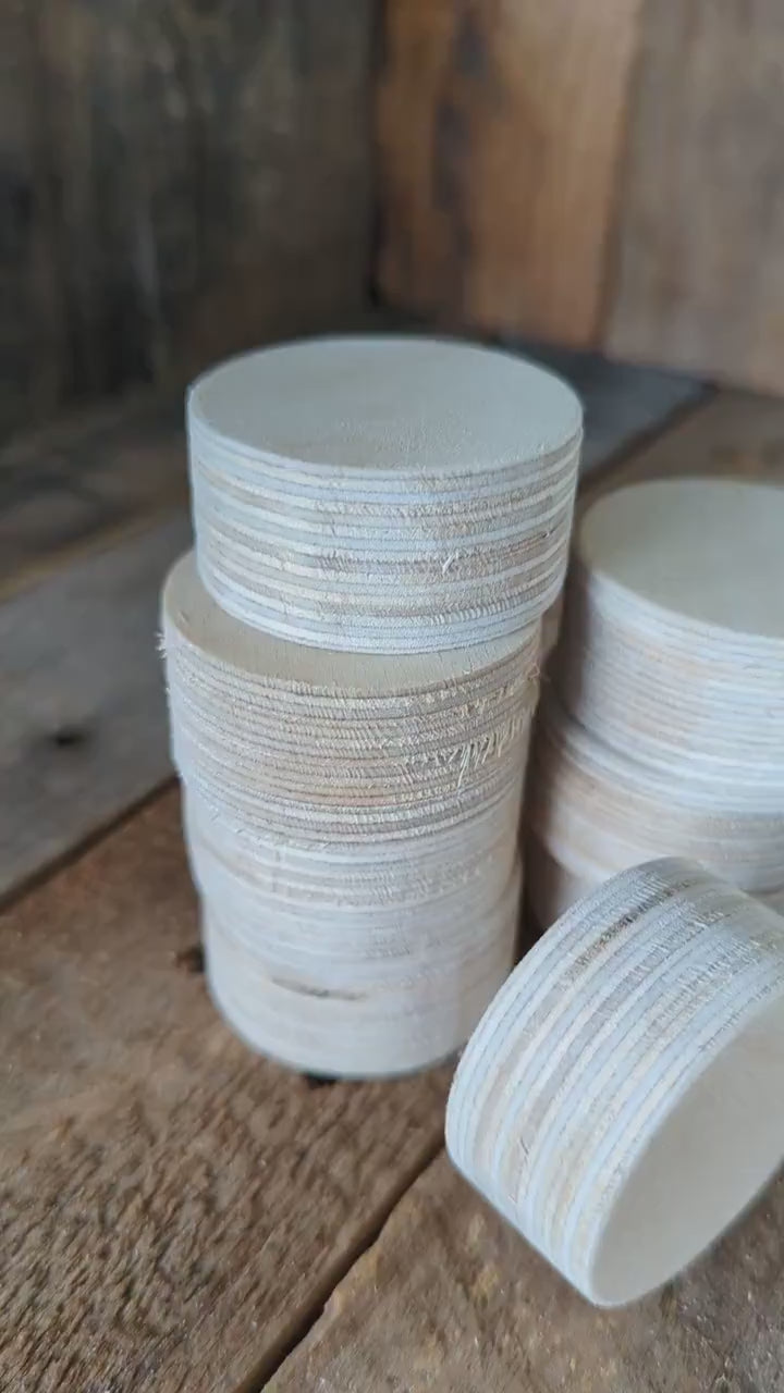 5 Pack - 2" Baltic Birch Wood Circle Discs, DIY Crafting Supplies