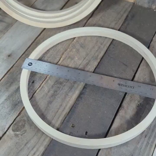 12" Baltic Birch Wood Circle Ring, 11" Center Hole, Unfinished Craft Supply