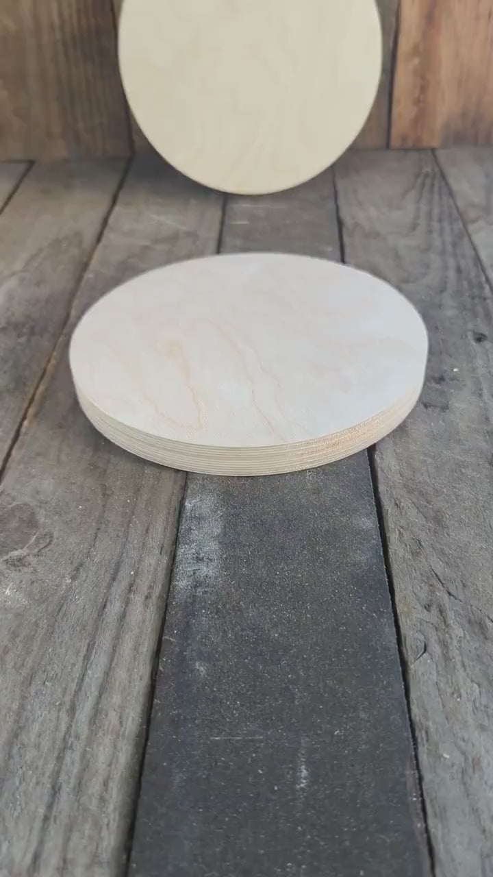 7.5" Baltic Birch Wood Circle, Unfinished DIY Craft Plaque